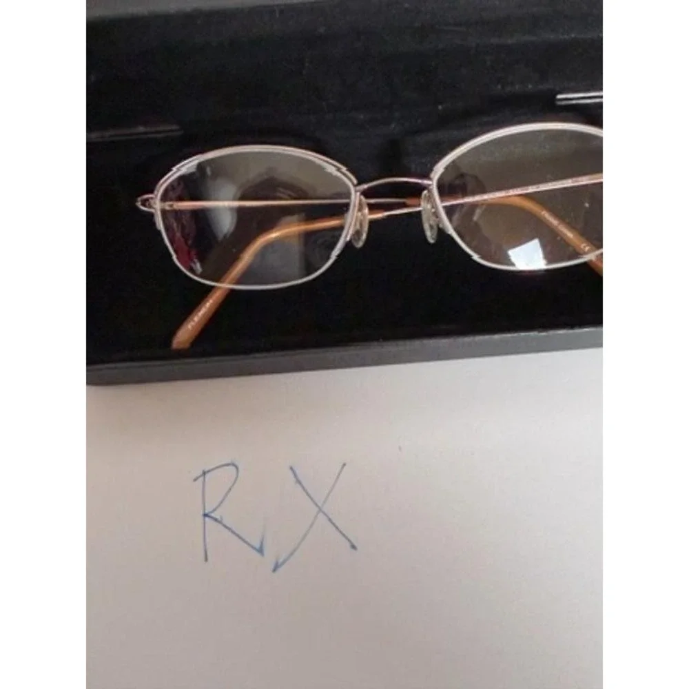 Flexon 651 Marchon Blush Pink Half‎ Rim Oval Eyeglass Frames 49-18-130 RX